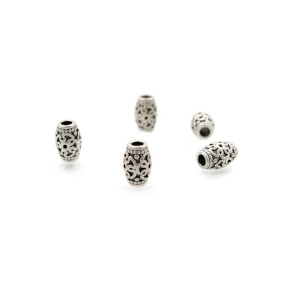 Sterling silver spacer cylindrical shape size 10x7mm