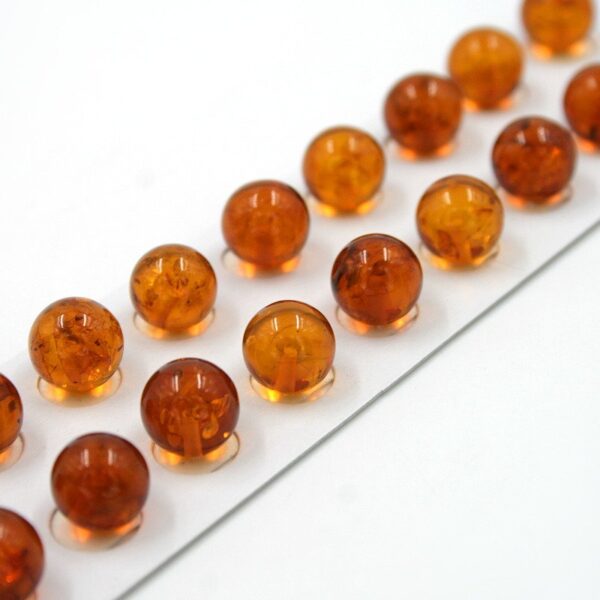 Baltic Amber pairs round shape size 10mm