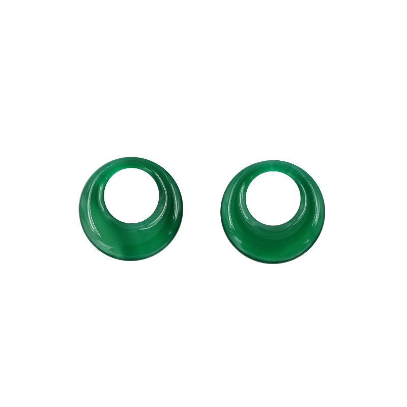 Agata Verde coppia creole round 28mm