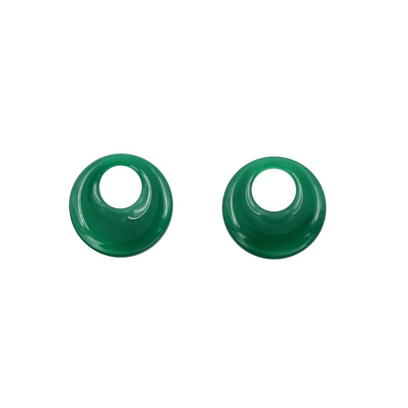 Agata Verde coppia creole round 25mm