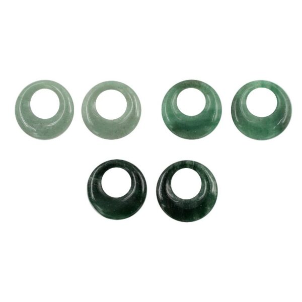 Avventurina Verde coppia creole round 30mm