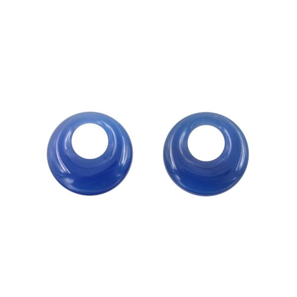 Agata Blu coppia creole round 20mm