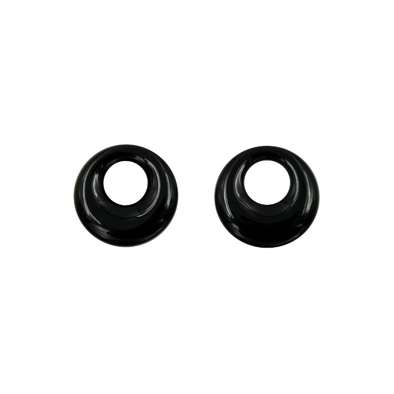 Agata Nera coppia creole round 20mm