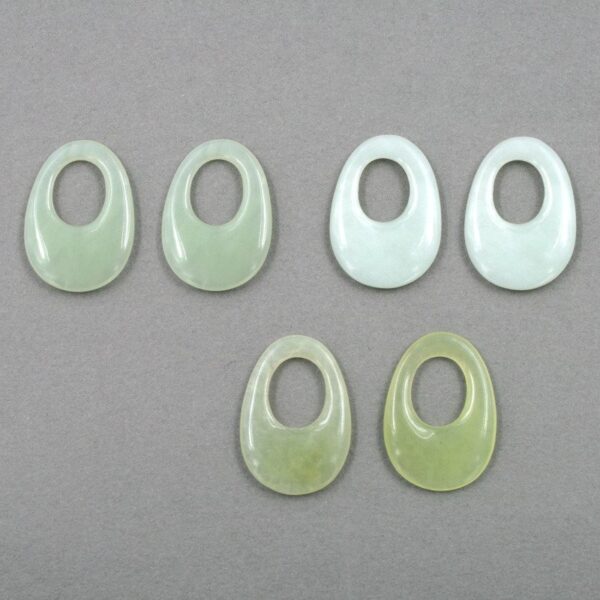 New Jade coppia creole ovale 35x25mm