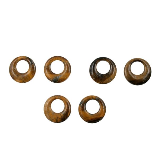 Occhio di Tigre coppia creole round 30mm