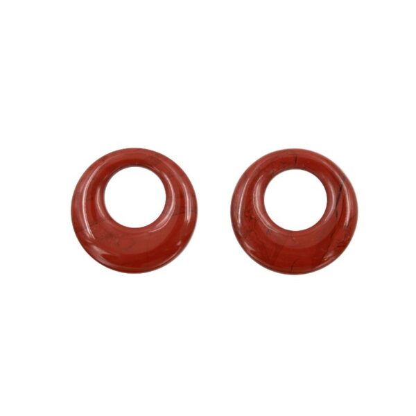 Diaspro rosso coppia creole round 30mm