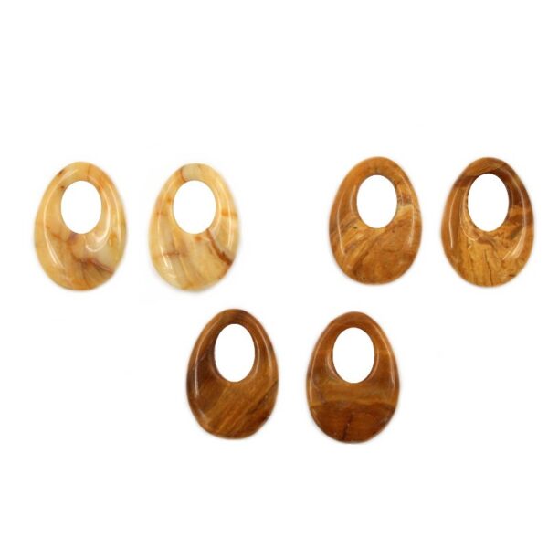 Paesina coppia creole ovale 35x25mm