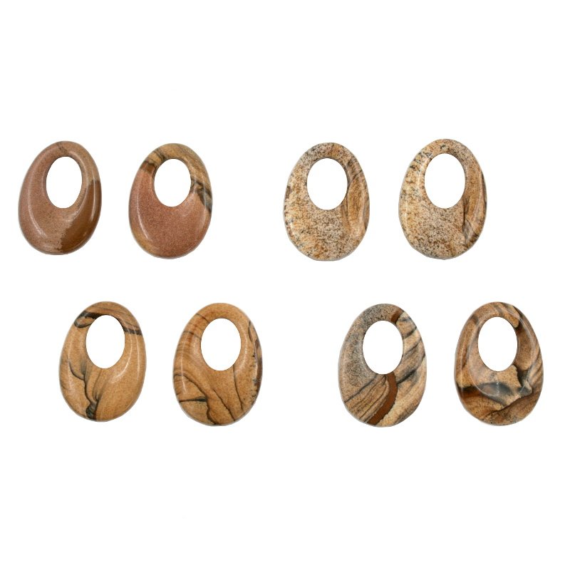 Diaspro coppia creole ovale 35x25mm