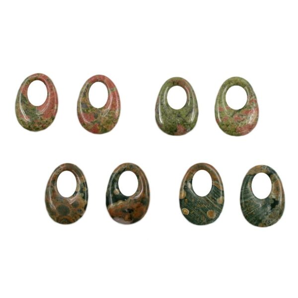 Diaspro coppia creole ovale 35x25mm