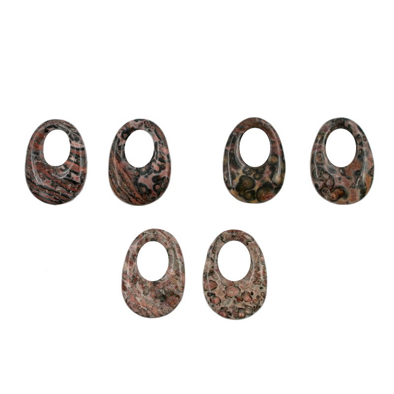 Diaspro coppia creole ovale 35x25mm