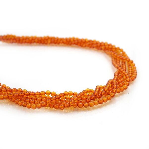 Baltic Amber strands round shape size 3-3½mm