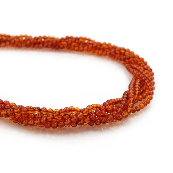 Baltic Amber strands round shape size 4-4½mm