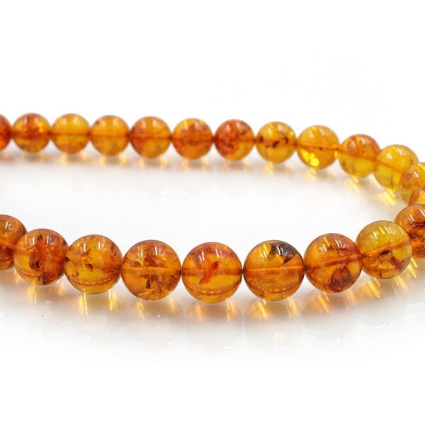 Baltic Amber strands round shape size 14-15m
