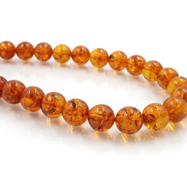 Baltic Amber strands round shape size 16-17mm