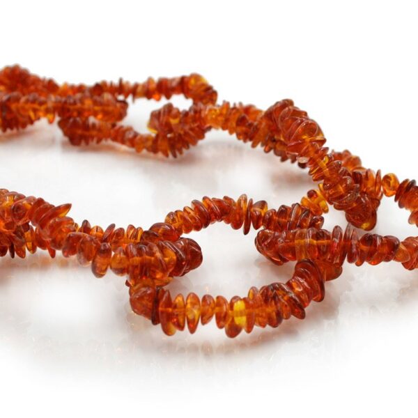 Baltic Amber chips chain necklace