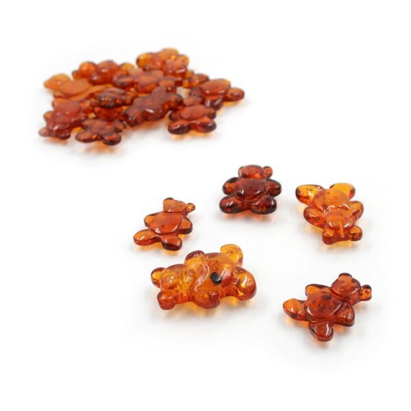 Baltic Amber engraved bear shape