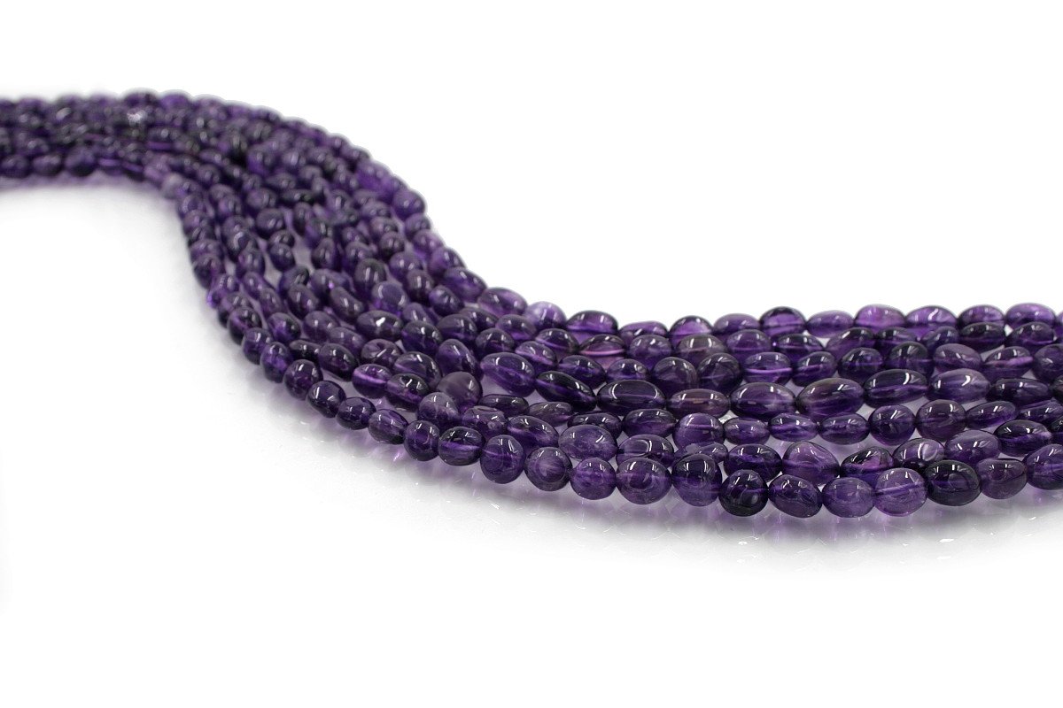 Amethyst strands stone shape size ~9x6mm