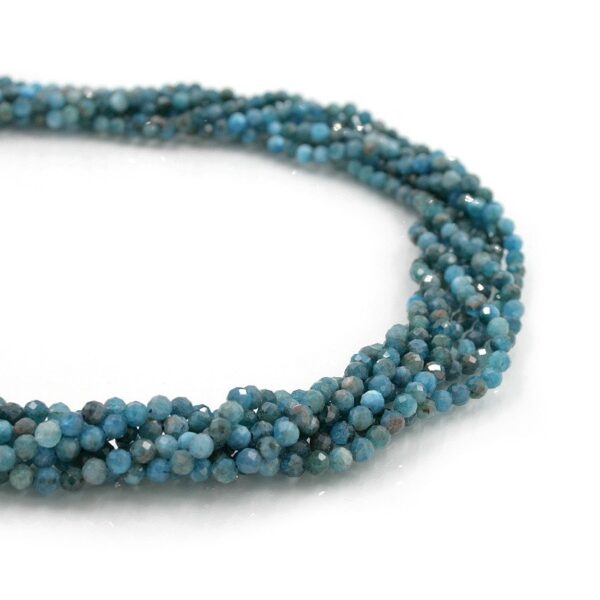 Apatite strands faceted round shape size 4mm