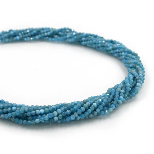Apatite strands faceted round shape size 3mm
