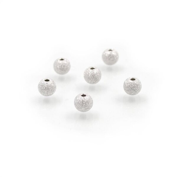 Argento 925‰ distanziatore puntinato round 5mm