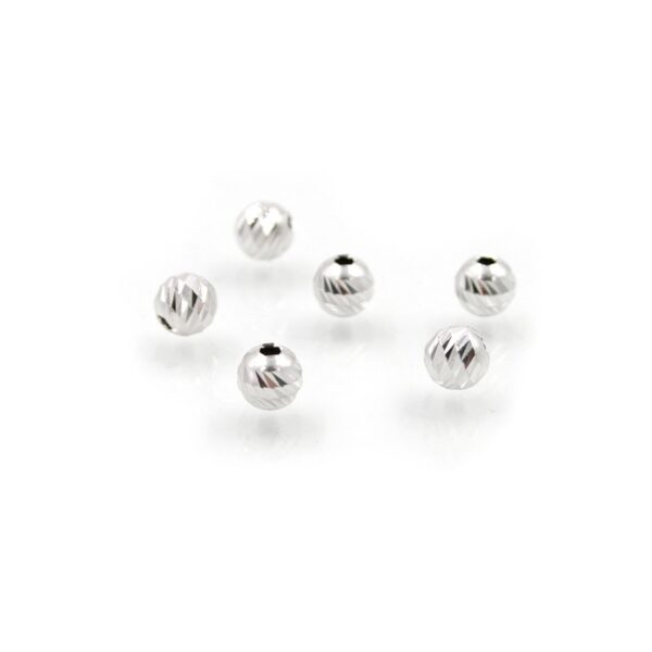 Argento 925‰ distanziatore diamantato round 6mm
