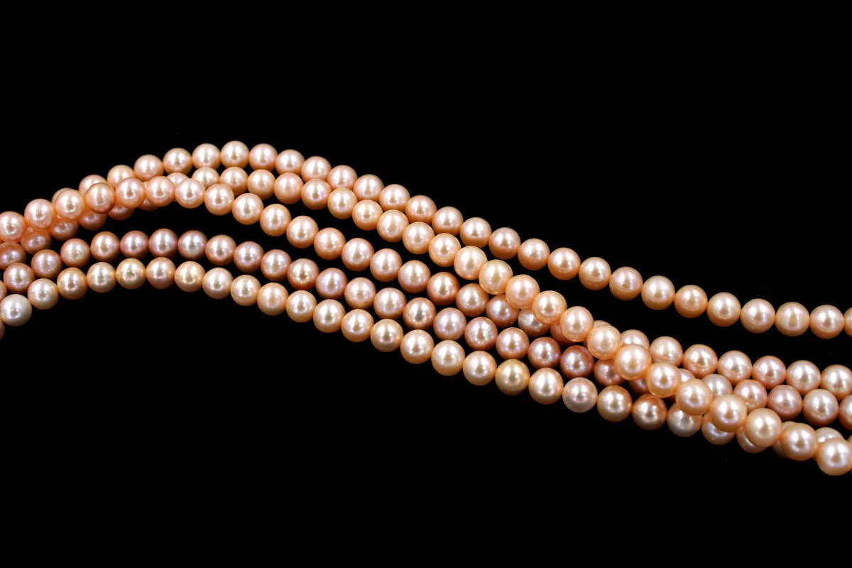 Perle d'acqua Dolce fili round 7-7½mm - Color Naturale