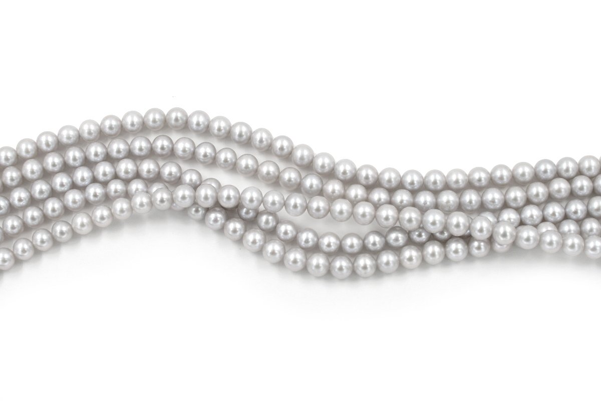 Perle d'acqua Dolce fili round 7-7½mm - Silver Color