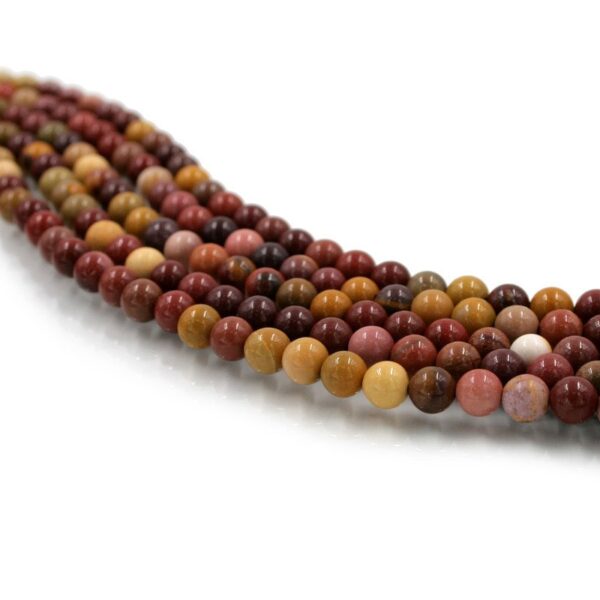 Mookaite strands round shape size 6mm - B-Quality