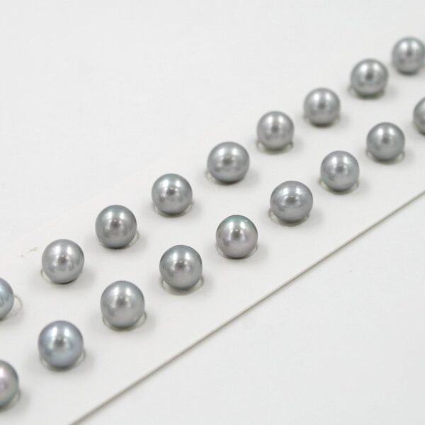 Fresh Water Pearls pairs round shape size 6-6½mm - Grey Color
