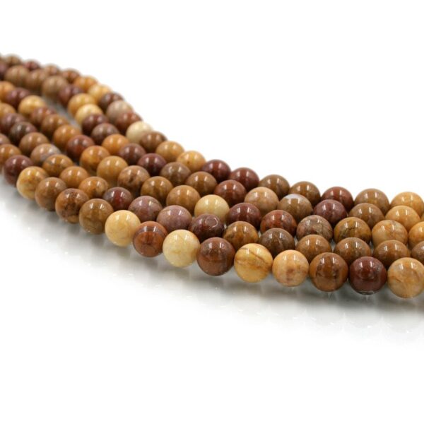 Yellow Jasper strands round shape size 8mm