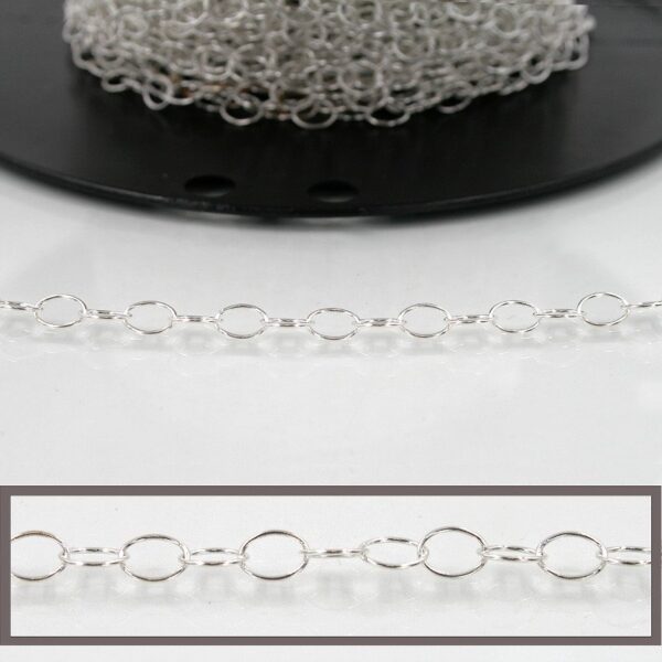 Sterling Silver forzatina chain oval shape size 6x8mm