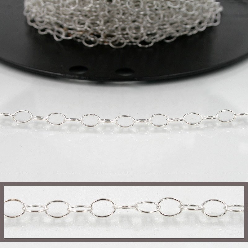 Sterling Silver forzatina chain oval shape size 6x8mm