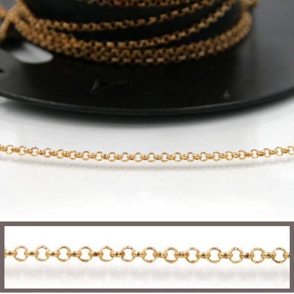 Sterling Silver rolo' chain diameter ring 2,50mm