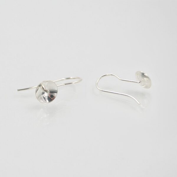 Sterling silver earrings with cups 8mm