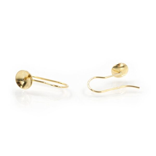 Sterling silver earrings with cups 8mm