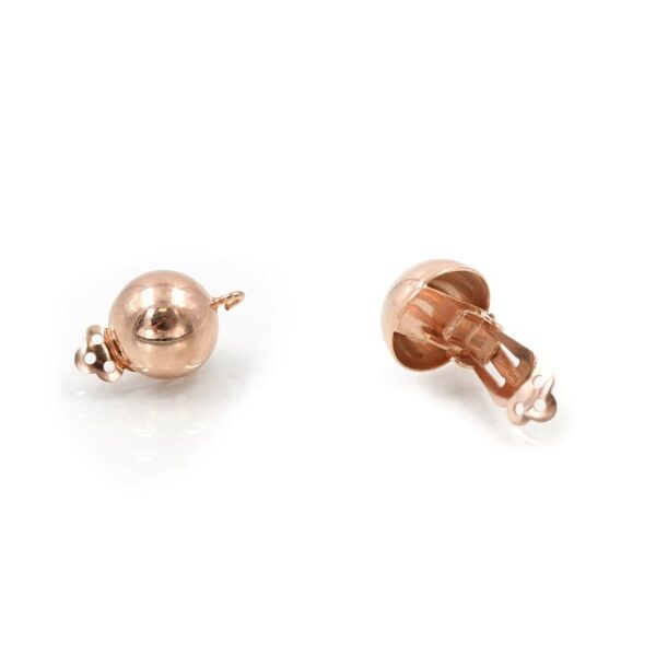 Sterling silver pressure earrings emisphere shape size 14mm