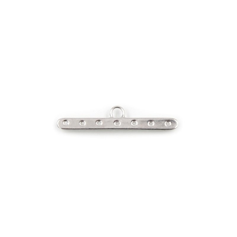 Argento 925‰ barrette per bracciali 38mm con gancio - 7 fori