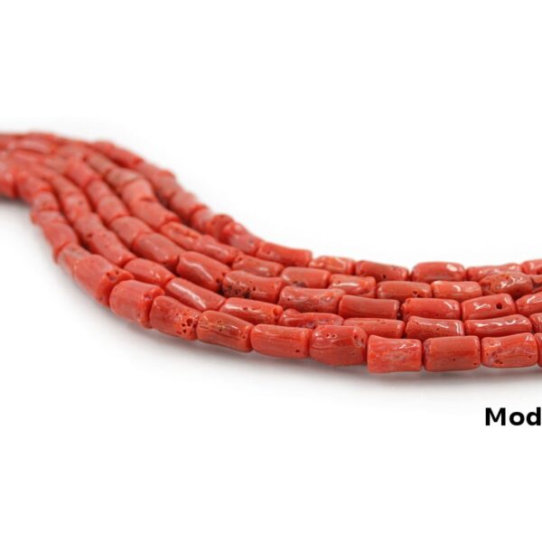 Mediterranean Coral equel and gradation strands cylindrical shape