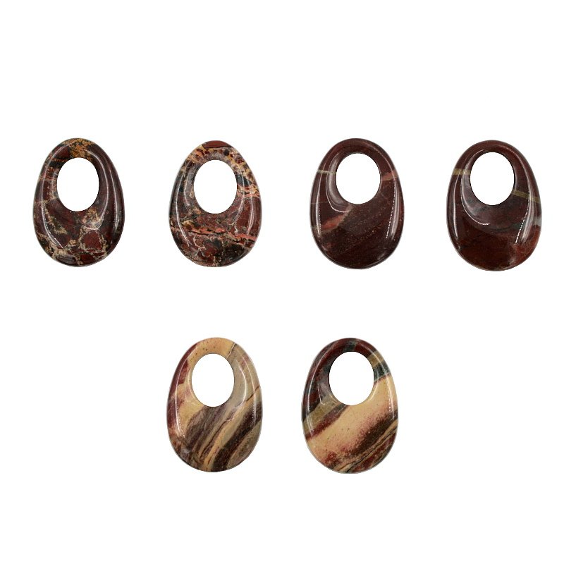 Diaspro coppia creole ovale 35x25mm - immagine 2