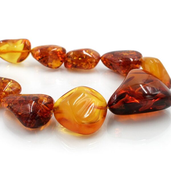 Baltic Amber strands multicolor stone shape - Extra Quality