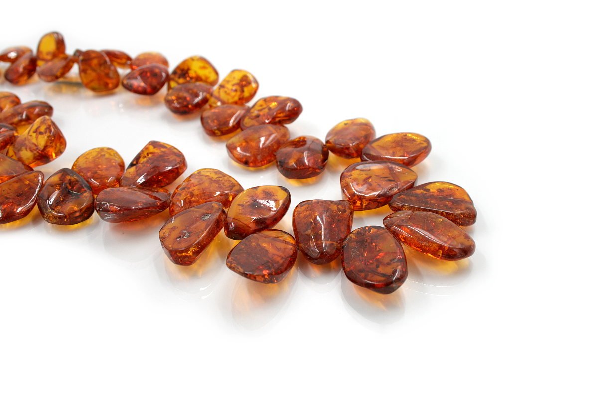 Baltic Amber gradation necklet stone shape Lateral Hole - Image 2