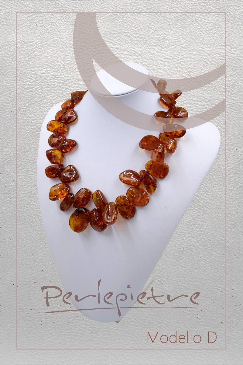 Baltic Amber gradation necklet stone shape Lateral Hole - Image 6