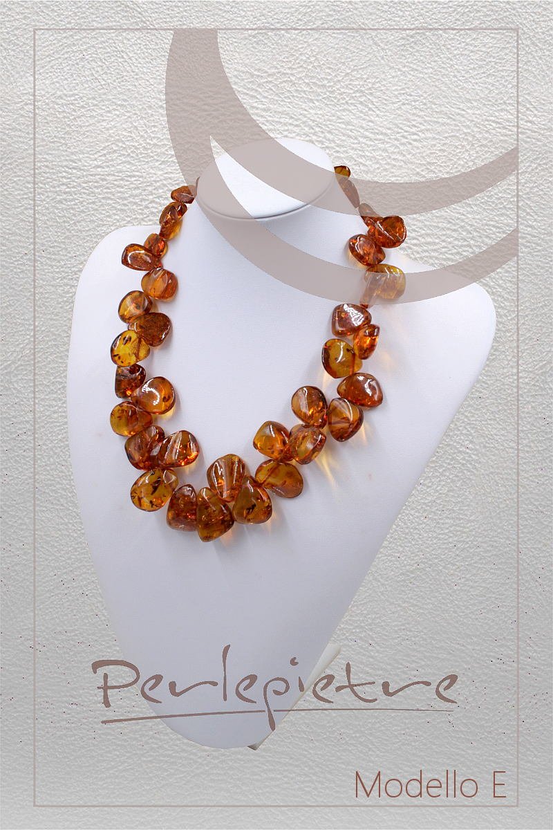 Baltic Amber gradation necklet stone shape Lateral Hole - Image 7