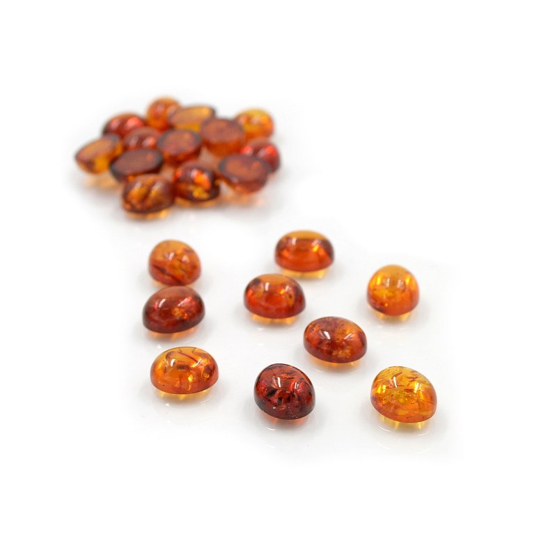 Baltic Amber cabochon oval shape size 12x10mm