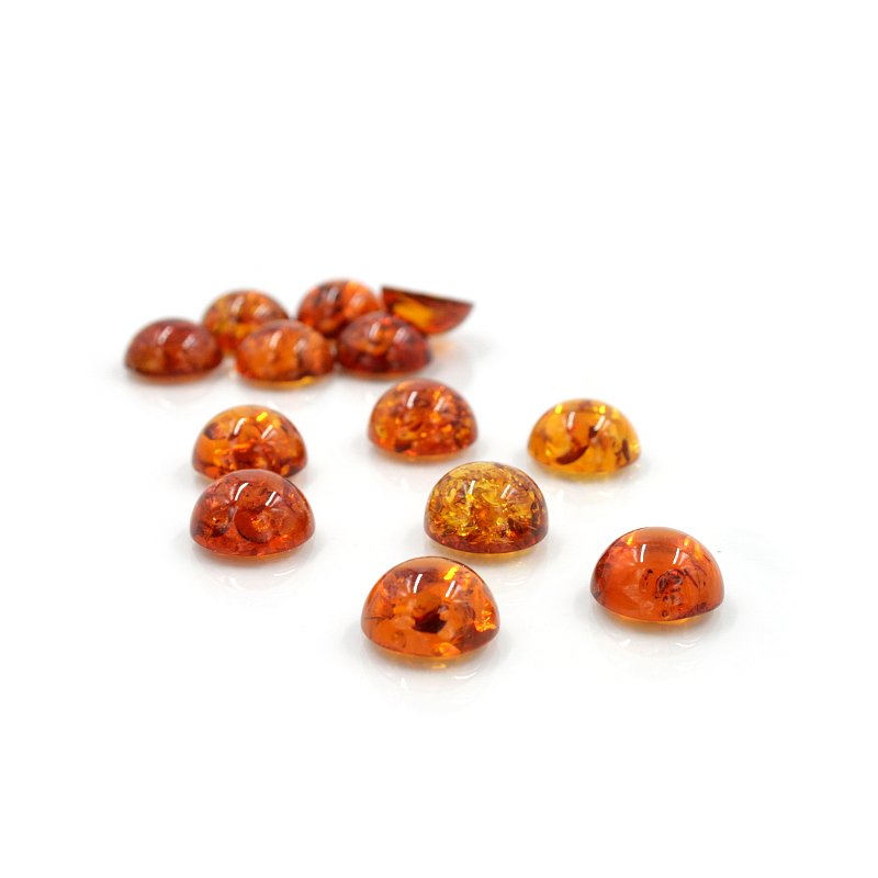 Baltic Amber cabochon round shape size 16mm