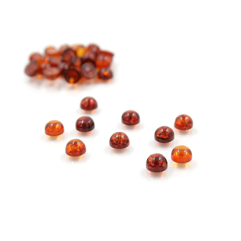 Baltic Amber cabochon round shape size 7mm