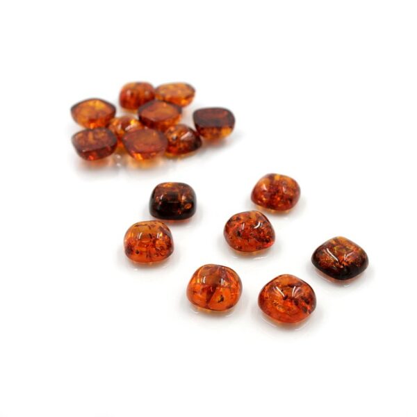 Baltic Amber cabochon square shape size 14mm