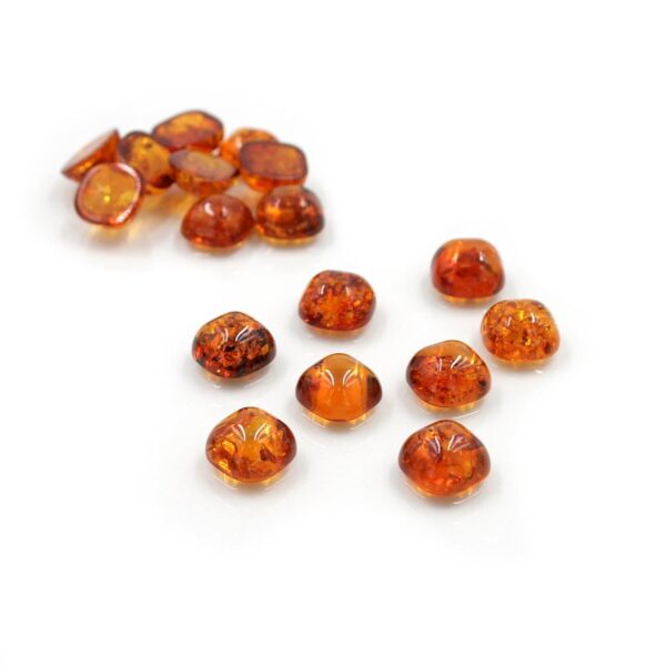 Baltic Amber cabochon square shape size 12mm