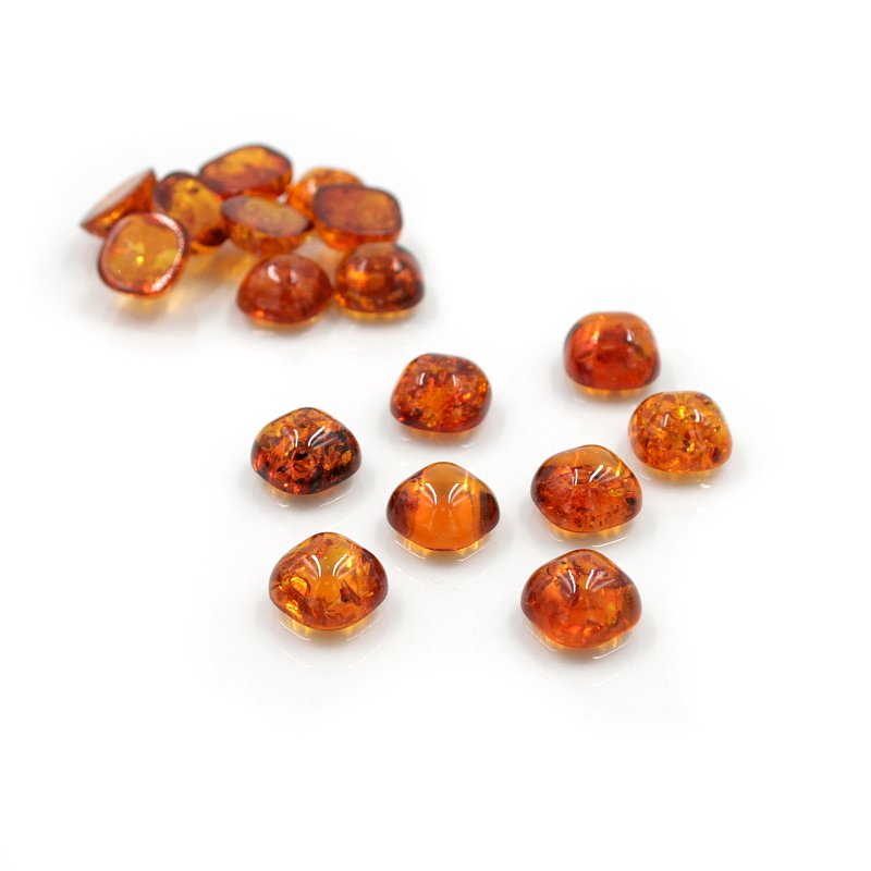 Baltic Amber cabochon square shape size 12mm