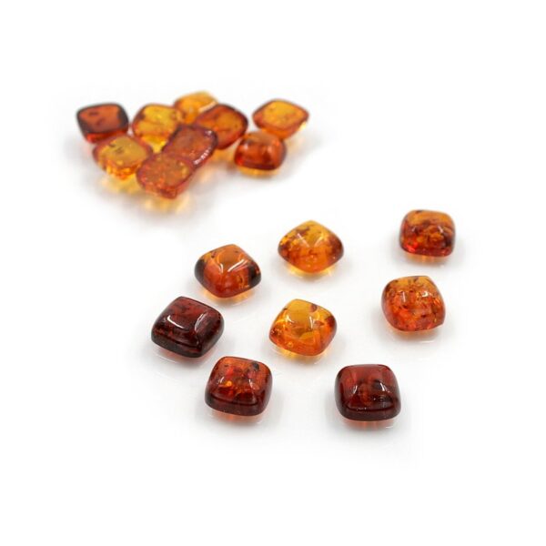 Baltic Amber cabochon square shape size 10mm